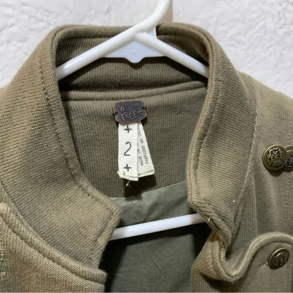 Free People Womens Size 2 Green Majorette Military Jacket - Picture 4 of 8